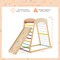 Adjustable 6-in-1 Wooden Jungle Gym with Slide Monkey Bars and Climbing Features